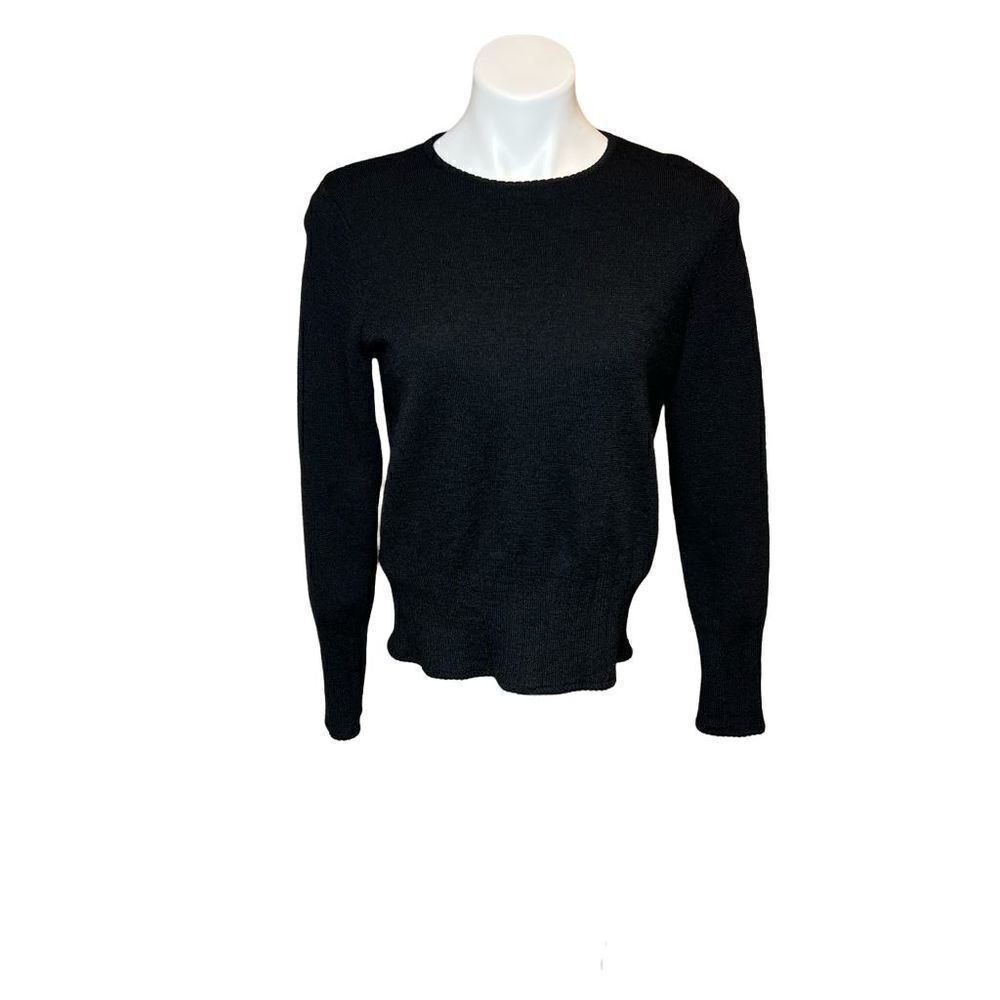 Mercer & Madison black merino wool crew neck sweater size XL